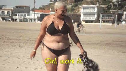 ladyyonthemoon:  sizvideos:  Woman wore a bikini for the first time and she felt really good - Full video   This makes me so happy 