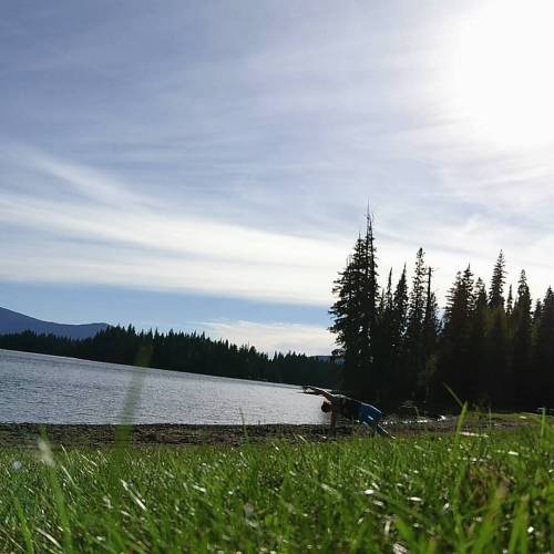 Some days you need to drive for an hour and be in #nature. Put your feet in a lake and play in the s