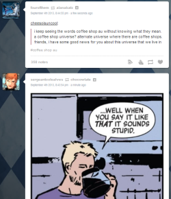 frelledbyfate:  sweaterkittensahoy:  I may have just laughed way too hard. I don’t care.  That is the most perfect dash combo ever. And the coffee shop au is one of my favorites. 