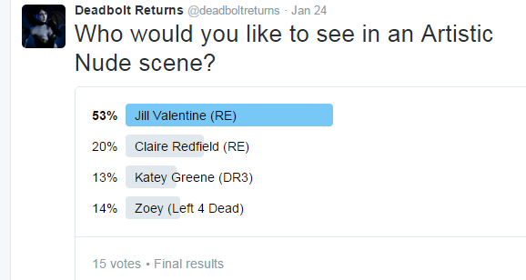 Results are in and Jill won with a commanding lead!Full ResolutionI think to get