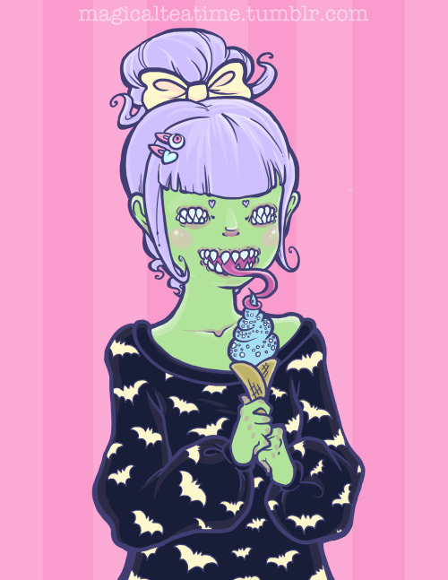 magicalteatime:  More monster girlies! © Jayne Steiger/Magical Tea Time 