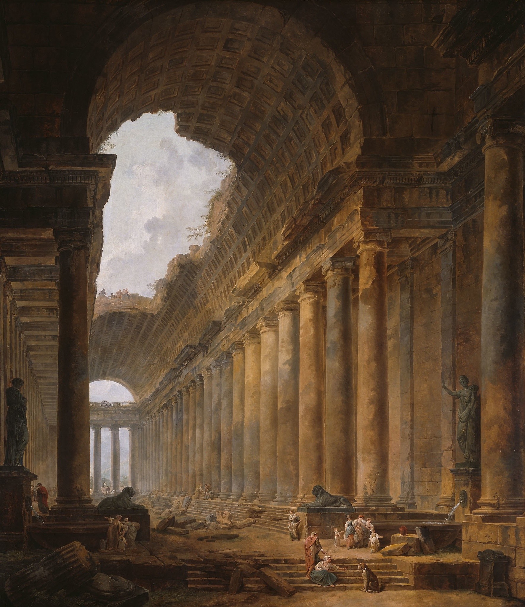 illustratus:The Old Temple by Hubert Robert 