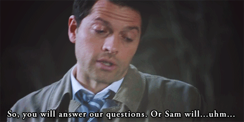 habitatfordeanwinchester:  Castiel threatening Metatron  | 10x17