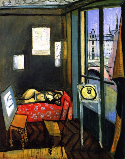 dappledwithshadow: The Studio, quai Saint-MichelHenri Matisse 1916-1917Phillips Collection - Washington D.C. (United States)	Painting - oil on canvas Height: 146 cm (57.48 in.), Width: 116 cm (45.67 in.)  