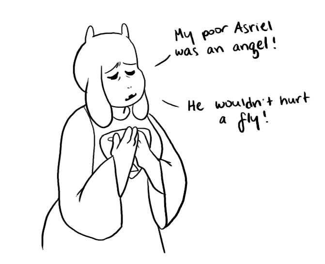 oroxim:  asriel dreemurr is an anagram for “serial murderer” 