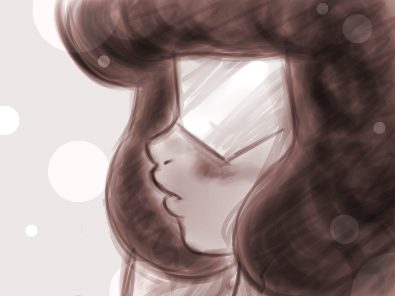 princesssilverglow:  Just a doodle ^w^ I love drawing Garnet’s profile. She’s