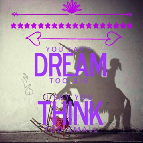 YYAAASSS! Don&rsquo;t quite your day dream Loves! Keep dreaming big, push aside doubters, squash you