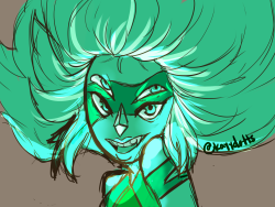 kayydotts:  Malachite is slowly turning into