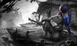 Monochromatic Splash Art: Classic Yasuo by