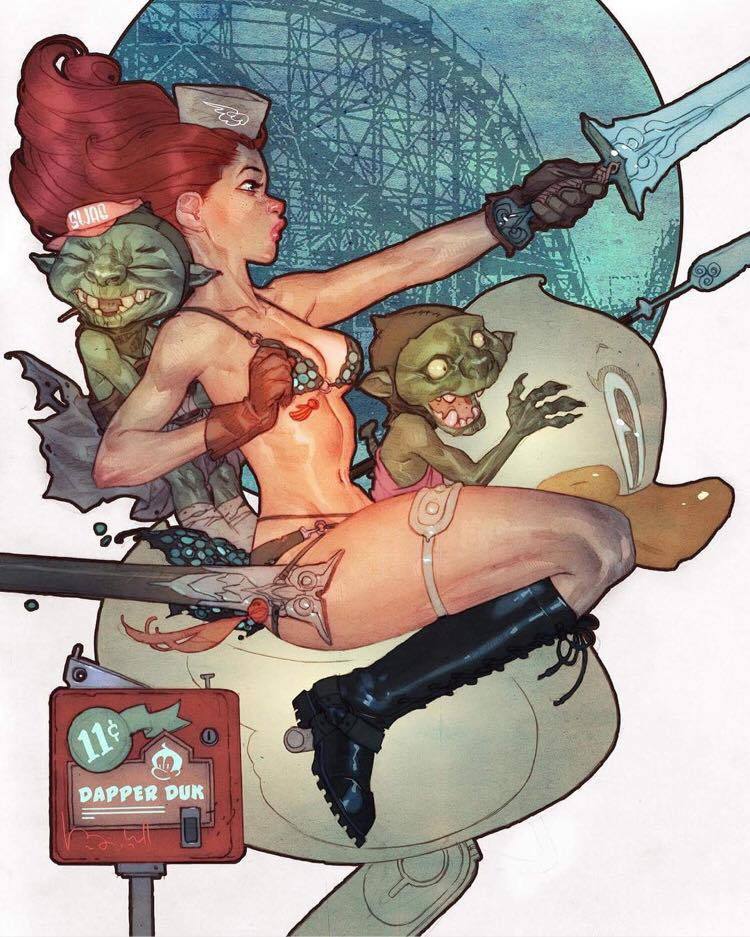 bear1na: Red Sonja Vol. 4 #12 - 13, #5 - #7 variant covers by Ben Caldwell *