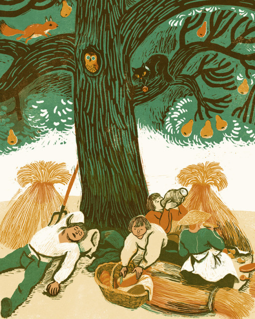 chuckgroenink:Something of an homage to Bruegel’s The Harvesters, available as a print right h