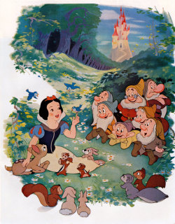 gameraboy:  Snow White illustration from National Geographic, August 1963.  Via Vintage Disneyland Tickets.  More vintage Disney. 