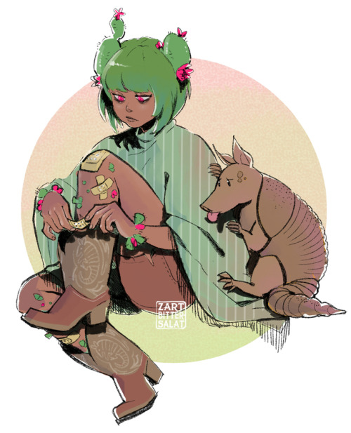 zartbitter-salat:Happy Birthday, @inkymelon!!! This is her OC Makita :D Hope you like it!Oh wow, tha