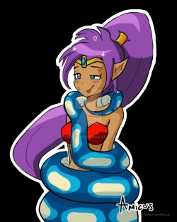 massaging-coils:  Shantae-July Sketch #2 by Amikazam 