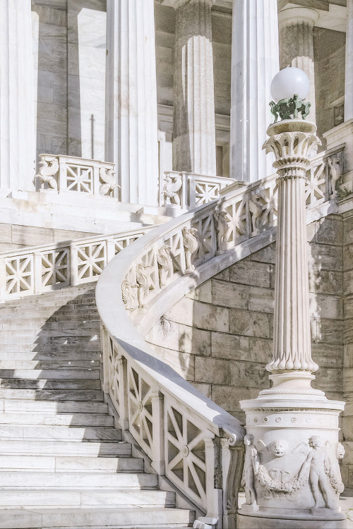 White steps (National Library of Greece in Athens)