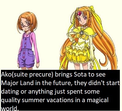 Ako(suite precure) brings Sota to see Major Land in the future, they didn&rsquo;t start dating o