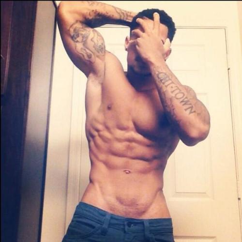 adirtylilsecretsstuff:  dominicanblackboy:  A sexy gorgeous eye catching moment with gorgeous tatted hunk Derek Tramel and his forever loving yummy dick!😍#yal don’t see him chilling wit my dude Steven Beck!😉😍  Patiently waiting for y'all to