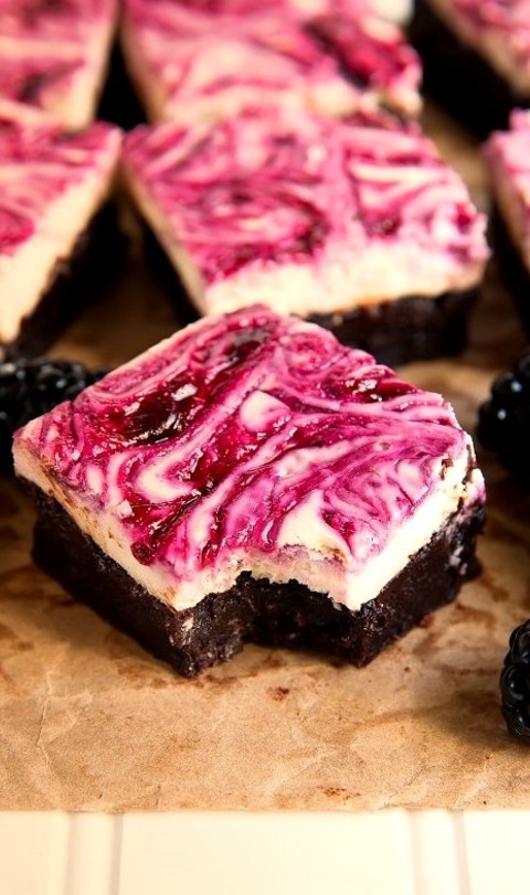 Blackberry Cheesecake Brownies