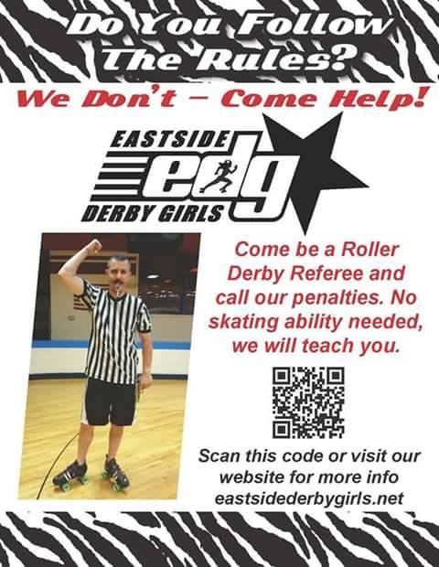 We are always recruiting! Adult and junior skaters and referees! We even have non skating positions 