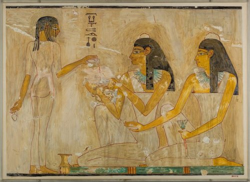 Women at a Banquet from the tomb of Rekhmire,reign of Amenhotep II of the 18th dynasty, 1479-1425