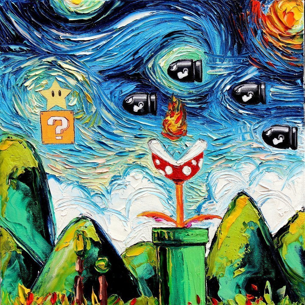retrogamingblog:  Super Mario Bros Painting made by SagittariusGallery