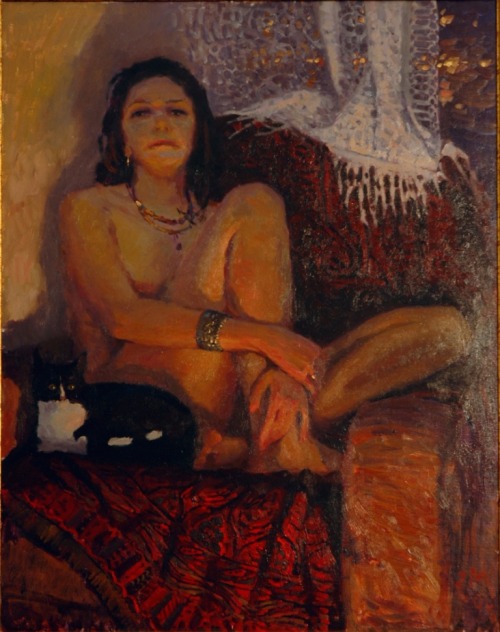 Midnight  -  Mukovnin EvgenyRussian,b.1976-Oil on canvas