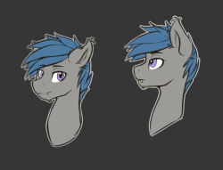 Practice doodle horse. Thought he looked vaguely thestralian. Add fang. Boom, instant batpony