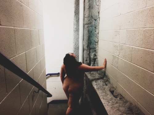 Porn photo lingeringkisses:playing in a stairwell