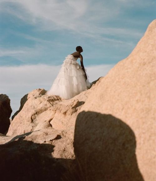 midnight-charm: “Desert Rose”Shanelle Nyasiase photographed by Dario Catellani for WSJ M