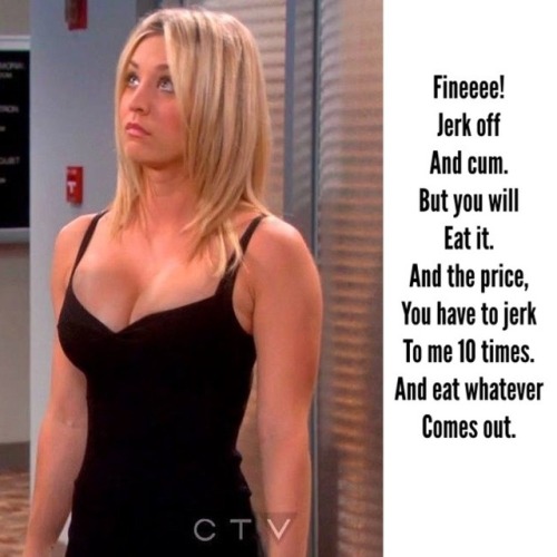 #Jerkoffinstruction #JOI #Cumeatinginstruction #CEI #Kaley Cuoco #femdom #femdomcaption #celebrityfemdom