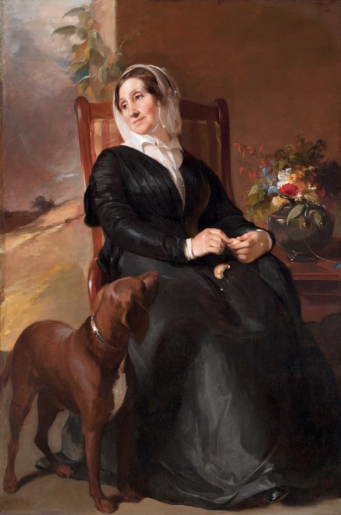 Portrait of Sarah Sully and Her Dog, Ponto, Thomas Sully, 1848