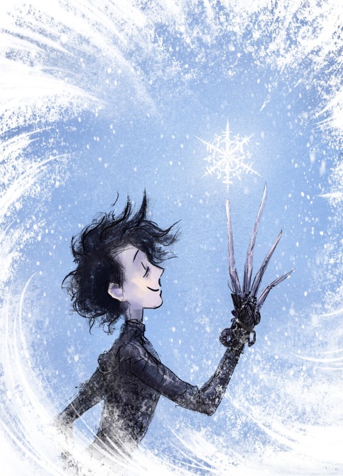 Snowflake.A piece I started on last autumn while working on a school paper about Edward Scissorhands
