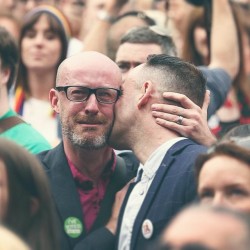 thephotogfeminist:  That moment when your relationship is finally recognized as valid and equal. 👬💖👭🎉 Congrats Ireland!