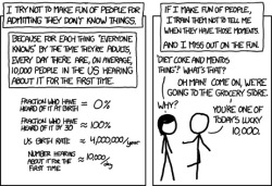 therobotmonster:  evilsoutherngentleman:  xkcd.com/1053/ I think about this several times a week. Here is to hoping at least one person seeing this post will be one of the lucky 10,000 to find out about XKCD because if it.  Attention people: This is the