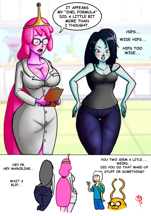 chillguydraws: Based on the designs for Adventure Time’s Princess Bubblegum and Marcline from @mikeinelart‘s online game “What If Adventure Time Was A 3D Anime Game” which he’s done a very excellent job making the two look as attractively anime