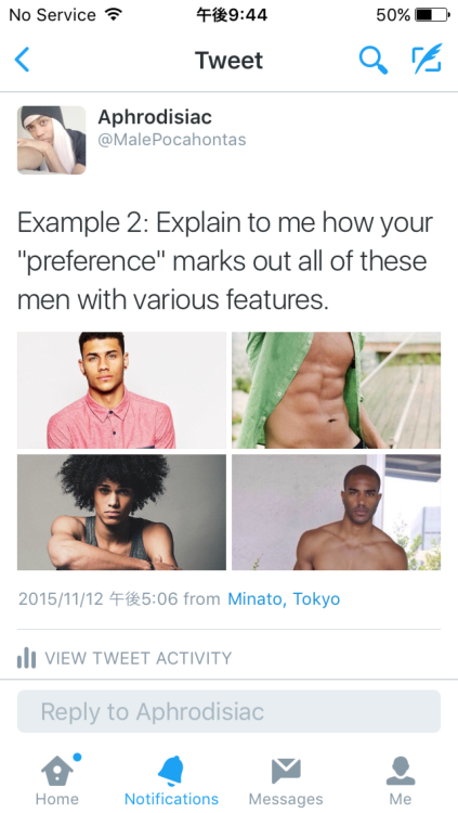 6shwty:boofbagbandito:stopwhitepeopleforever:Your “preference” is not a preference, it is racism. Yo