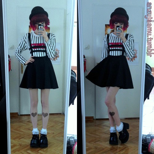 anzujaamu:  Outfit RundownHat: Local ShopWig: LolitaDressesOnlineShirt&amp;Skirt: SheinsideSocks