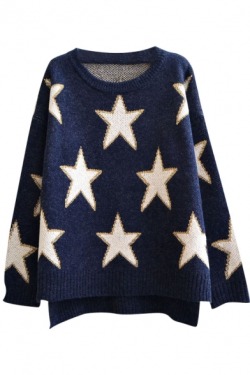 daybydayinfr:  star print sweater  01 // 02 // 03  04 // 05 // 06  