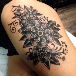 illustratedgentleman:  Mandalas #walkin #mandala #traditional #tattoo #blackngrey