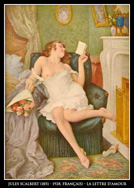 adhemarpo:  Jules Scalbert (Français, 1851-1928) - La lettre d’amour