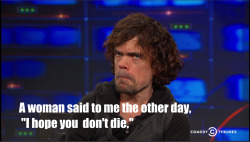 rbdreams:On “The Daily Show,” Peter Dinklage