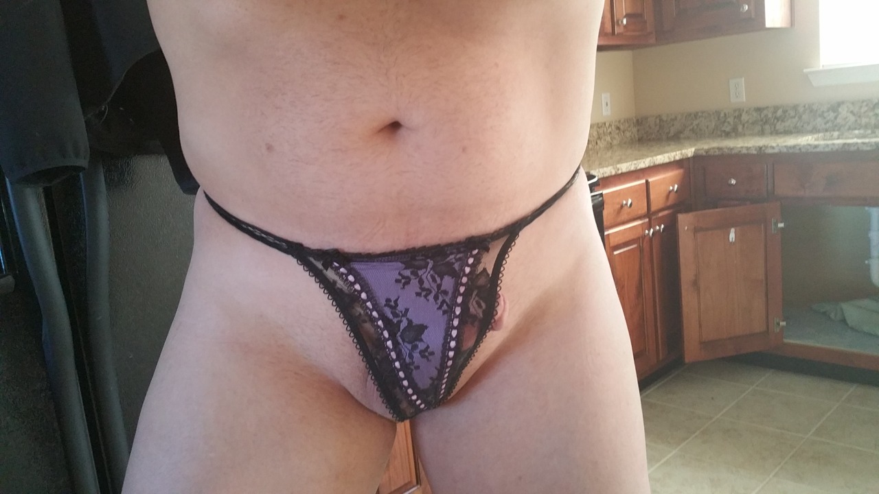 men-wearing-panties:  lingeriewearingguy:A sexy little string thong I picked up from