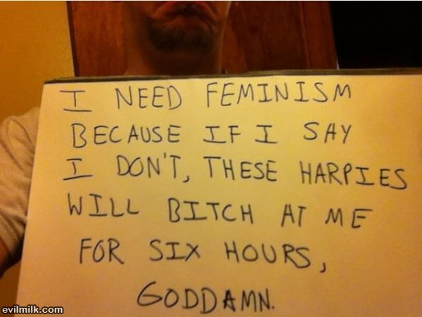 Th reality of feminism.  How about everyone just hops on the egalitarian band wagon