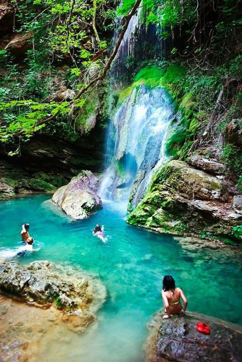 Fonissa waterfall, Cythera island, Greece (I will forever wonder about that choice of name for the w