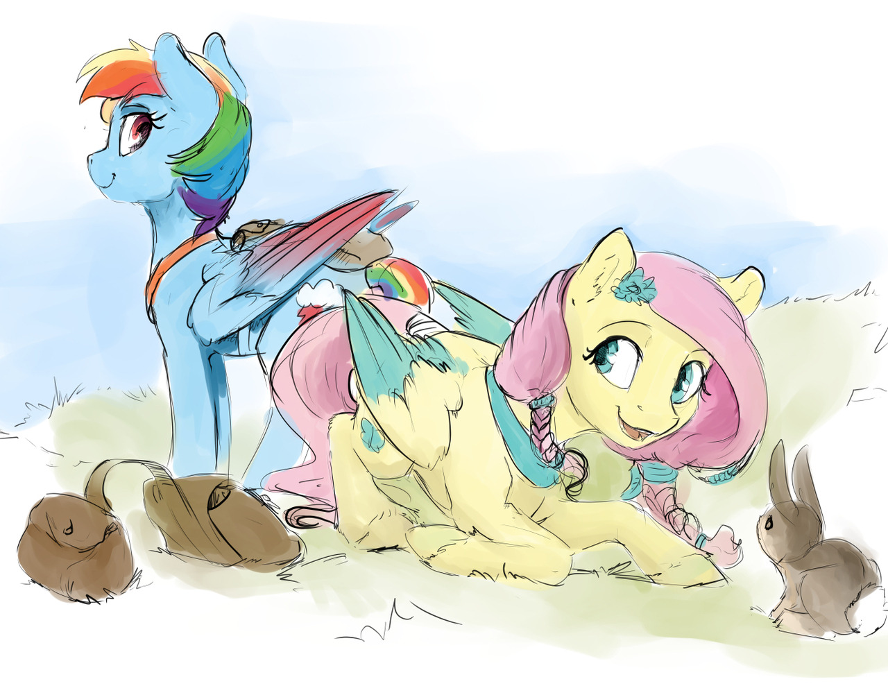 couchcrusader:  royalmultiverse:   Dash and Fluttershy are the best scouts in their