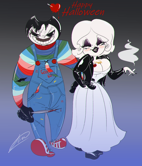 fnafmangl: THEM as a Chucky and Tiffany shdhf perfect he’s a maniac dude with a ax in the game
