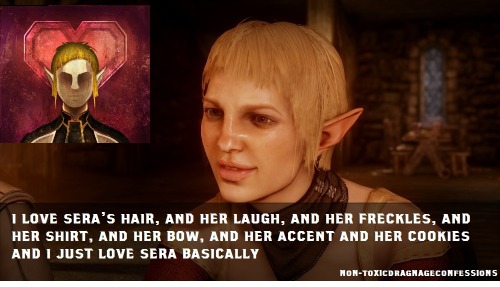 chevroneightlocked: non-toxicdragonageconfessions: Confession:  I love sera’s hair, and h