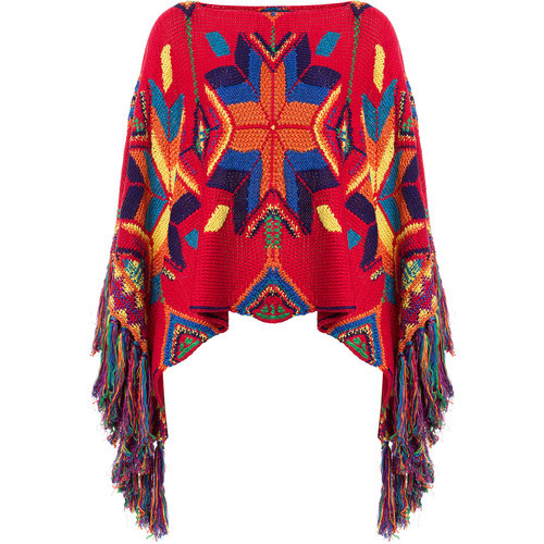 Kickrox Jewellery — POLO RALPH LAUREN Multicolored Poncho liked on...