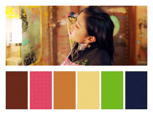 itzy wannabe colour palette