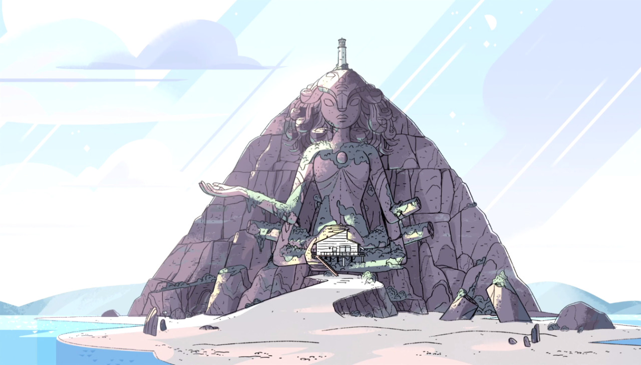 So we know from the pilot that the Crystal Temple was modeled after the fusion of